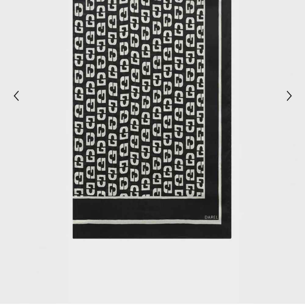 Silk monogrammed square scarf - RIA